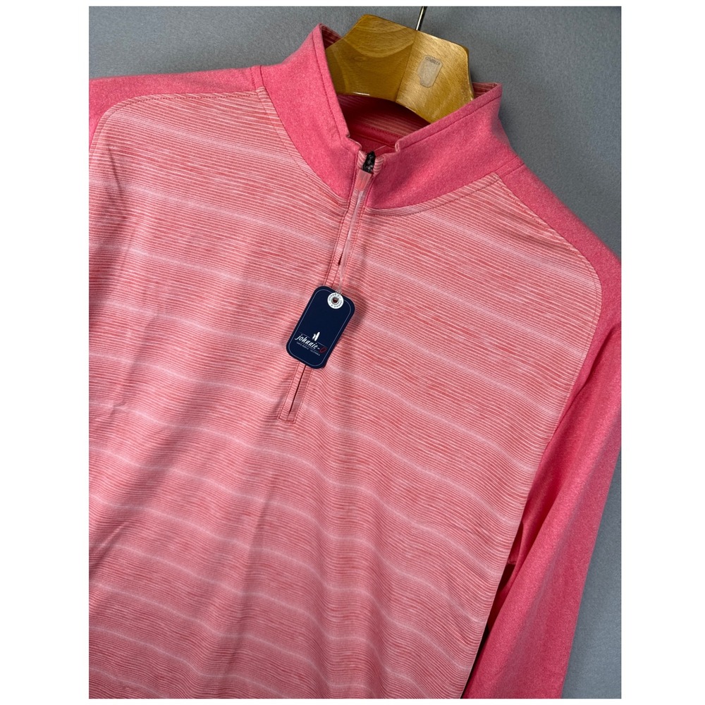 NWT Johnnie-O Bert Pullover Men Size S Taffy 1/4 Zip Long Sleeve‎ Golf Surf $128